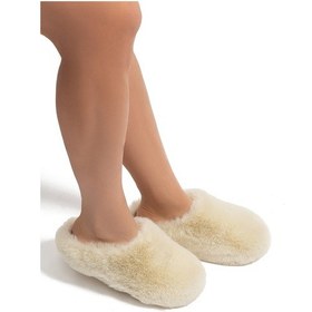 Resim Twigy Stone Kadın Peluş Ev Terliği Bej 37/41 Bej 