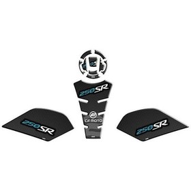 Resim Cf Moto 250 Sr 20-23 Uyumlu Tank Pad Set Karbon- Mavi 
