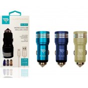 Resim ATAELEKTRONİK 2.4 Amper Hızlı Şarj Araba Oto Çakmaklık Usb Araç Şarj Cihazı + Type-c Usb Kablolu Set 