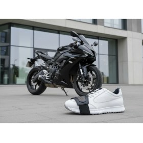 Resim MTNdizlik MAK77 Motosiklet Ayakkabı Koruyucu Deri Ped , ayakkabı koruyucu , vites değiştirme pedi , Doğal deri 