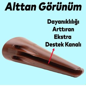 Resim Badem10 Lüks Mobilya Kanepe Sehpa Tv Ünitesi Koltuk Ayağı 20 Cm Ahşap Desenli Kahverengi Baza Ayak Diğer 