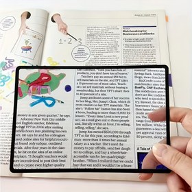 Resim 2 Adet Kristal Berrak PVC Büyüteçli Kitap Ayracı - Kolay Okuma & Belge Tanımlama için Büyük Görünüm, Çok Yönlü & Dayanıklı Ofis Gereği, Okuma için Kitap Ayracı 