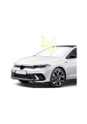 Resim Dashanshop Vw Polo Mk6 2023 2024 Güneşlik Ön Tampon Rüzgarlık Aksesuarı Kolay Montaj 