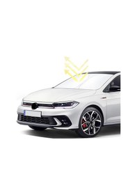 Resim Dashanshop Vw Polo Mk6 2023 2024 Güneşlik Ön Tampon Rüzgarlık Aksesuarı Kolay Montaj 
