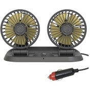 Resim Teltree Araç Fanı İki Motorlu 12v, İki Hız Ayarı, 360 Döner, Çift Yönlü Soğutma, Kamyon/rv Uygun Park Kartı Yok 