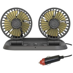 Resim Teltree Araç Fanı İki Motorlu 12v, İki Hız Ayarı, 360 Döner, Çift Yönlü Soğutma, Kamyon/rv Uygun Park Kartı Yok 