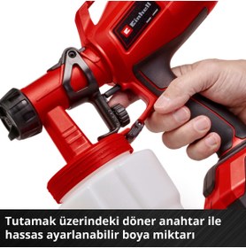 Resim Einhell TC-SY 18/60 Li - Solo, Akülü Sprey Boya Sistemi (Akü ve şarj cihazı dahil değildir) - 4260025 