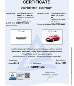 Resim Genel Markalar Seat Ibıza Ön Tampon 96-99/tüv 6k0807221kgru 