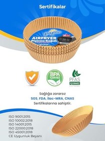 Resim Airfryer Pişirme Kağıdı,Fritöz Yağlı Kağıdı 25'li X4 Adet Avantajlı Paket - Toplam 100 Adet 