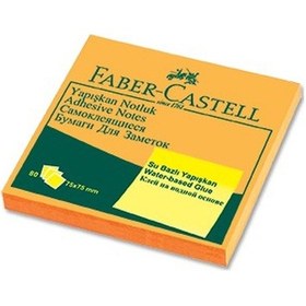 Resim Faber-Castell Yapışkan Notluk 75X75Mm. Fosforlu Turuncu 