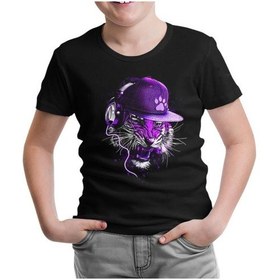 Resim Lord Tshirt Pençe - Kaplan Siyah Çocuk Tshirt 