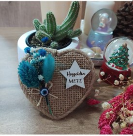 Resim Dekoratif Mıknatıslı Ahşap Jüt Magnet 10'lu 