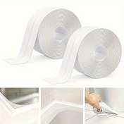 Resim 1 adet Mühürleme Bandı - Su Geçirmez Kendinden Yapışkanlı, Beyaz PVC, Mutfak Lavabosu, Banyo, Küvet Zemin & Duvar Kenar Koruma için 2.2cm-3.8cm Genişlik, Dayanıklı Malzeme, Uygulaması Kolay, Ev İyileştirme / DIY Projeleri / Sızıntı Önleme, Tüm Kullanıcılar İçin Uygun 