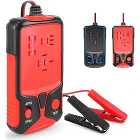 Resim Otomatik Röle Test Cihazı, 12v Akü Kontrol Cihazı, Evrensel Araba Rölesi Tanı Aracı Voltaj Dedektörü 