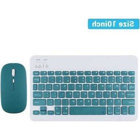 Resim Willowhaven Bluetooth Kablosuz Klavye Fare Set, Android İos Samsung Xiaomi Tablet İçin, İpad Uyumlu, Air Green, Korece Dil 