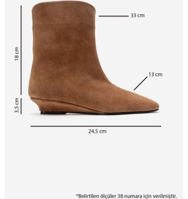 Resim Luvishoes Nacho Toprak Süet Hakiki Deri Kadın Bot Toprak 