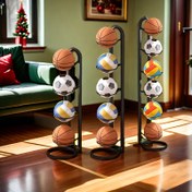 Resim 1 adet Dayanıklı Demir Spor Topu Organizatörü - Basketbol, Futbol, Voleybol ve Daha Fazlası için Çok Fonksiyonlu Depolama Rafı - Ev Spor Salonu/Alanlar için İdeal - Mükemmel Tatil Hediyesi, Alan Tasarrufu Rafı|Şık Gösterim|Dayanıklı Metal Raf, Spor Odası Aksesuarı 