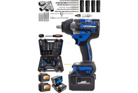 Resim Germany Steel Alman 1300NM 20 Pilli Darbeli Tüm Araç Somun Sıkma Makinesi Bakır Sargı 40 Parça 25C Kalite 