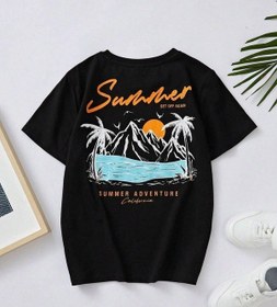 Resim Flood Of Style Kids Erkek Çocuk Siyah Summer Baskılı Tişört 