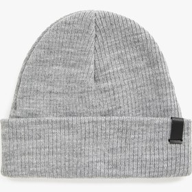 Resim Erkek Etiket Detaylı Örgü Bere 