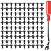 Resim Yuntech01 25mm Plastik Otomobil Tutucu Klips Seti - 100 Adet Ve Çıkarıcı Araçlı, Tampon-fender-kapak Sabitleme, Dayanıklı Kalite 