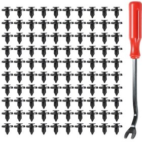 Resim Yuntech01 25mm Plastik Otomobil Tutucu Klips Seti - 100 Adet Ve Çıkarıcı Araçlı, Tampon-fender-kapak Sabitleme, Dayanıklı Kalite 