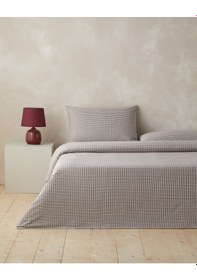 Resim English Home Tattersall İpliği Boyalı Tek Kişilik Çarşaflı Nevresim Takımı 160x220 Cm Kahverengi Kahverengi 