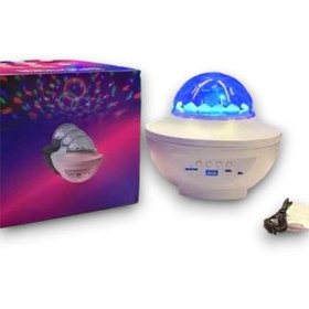 Resim Xy-918 Bluetoothlu Hoparlör Mp3 Usb Dönen Işıklı Disko Topu 