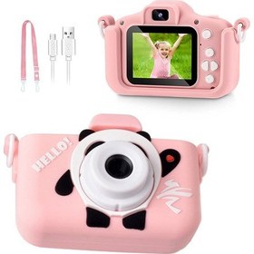 Resim Tenfowee "çocuklar İçin Hd Çift Kameralı Eğitici Oyuncak Fotoğraf Makinesi - Pembe X5s Model" 