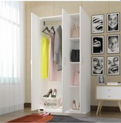 Resim Kenzlife Gardırop 3 Kapılı Ballıbaba 180 120 52 Byz Xlarge Kapaklı Gardolap Dolap 