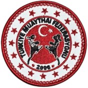 Resim Ex Patch Türkiye Muaythai Federasyonu Nakış Peç Patch 8 Cm 