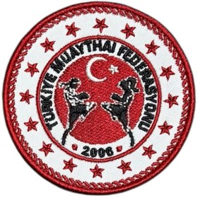 Resim Ex Patch Türkiye Muaythai Federasyonu Nakış Peç Patch 8 Cm 