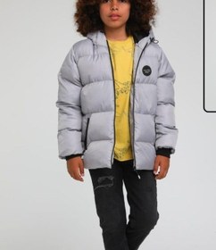 Resim Jack Lions Erkek Çocuk Kapüşonlu Şişme Stoperli Rüzgara Soğuğa Dayanıklı Mont-13448-grı Gri 