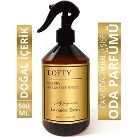Resim Lofty Lavanta Extra Oda ve Çamaşır Spreyi Oda Parfümü Oda Kokusu Koku Giderici Lavander Extra 500 ML 