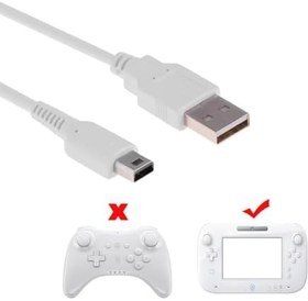 Resim Wii U Gamepad için Şarj Kablosu, 4 ft / 3,9 ft USB Güç Kablosu, Wii U Gamepad için 