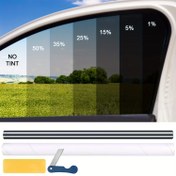 Resim Araba pencereleri için 50.8x299.72 cm güneş filmi anti-UV koruma stenci - Yeşil peyzaj tasarımı, UV koruma, ısı yalıtımı, kolay uygulanır, araba pencereleri aksesuarı | Peysaj Tasarımı | Kolay Uygulama Stenci, Araba Penceresi Stencileri 