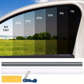 Resim Araba pencereleri için 50.8x299.72 cm güneş filmi anti-UV koruma stenci - Yeşil peyzaj tasarımı, UV koruma, ısı yalıtımı, kolay uygulanır, araba pencereleri aksesuarı | Peysaj Tasarımı | Kolay Uygulama Stenci, Araba Penceresi Stencileri 
