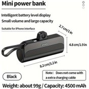 Resim Techbloom 4500mah Black Taşınabilir Power Bank İphone Uyumlu 6 7 8 10 11 12 13 14 15 Pro Max X Xs Xr İçin Usb Type-c Şarj Cihazı 