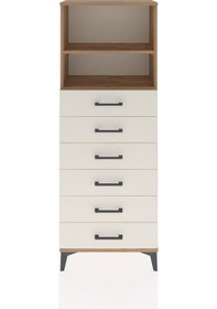 Resim Arges Dolap 2 Raflı 6 Çekmeceli 60x30x163 Çam-aytaşı Çam 