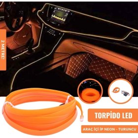 Resim Çarşıhan Torpido LED Ip Neon Işıklı Dekoratif Turuncu 2 Metre 