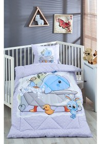Resim Komfort Home V24 %100 Pamuklu Silikon Elyaf Bebek Yorgan Seti 
