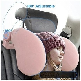Resim Tongxida Cbtx Otomobil Koltuğu Peluş Kafalık Uyku Yan Desteği - Pembe, Ac-410 Model, Ayarlanabilir, Uyku İçin İдеal Pembe 