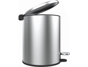 Resim Matmel Cigo Paslanmaz Çelik Pedallı Banyo Çöp Kovası - Gri - 6 Lt 