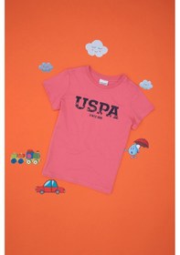 Resim U.S. Polo Assn. Erkek Çocuk Pembe Basic Bisiklet Yaka Tişört 50306512-VR167 