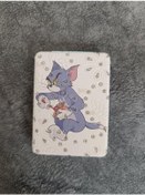Resim Cep Ayna Makyaj Çanta Seyehat Taşınabilir Tom Ve Jerry Ayna Kozmetik 