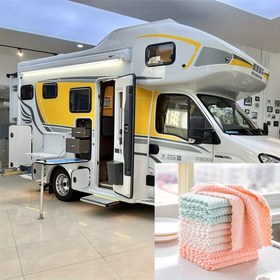 Resim 10 Adet Premium Kalın Mutfak Temizlik Bezleri - Dayanıklı, Emici Bulaşık Havluları, Mutfak ve Banyoda Kolay Lekeler & Yağ Çıkarma İçin 
