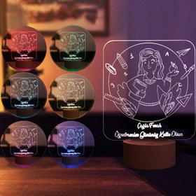 Resim Öğretmenler Gününe Özel Figürlü Dekoratif Hediye Led Masa Lambası | BYLAMP 