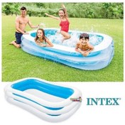 Resim Intex 56483 Büyük Şişme Aile Havuzu Dış Bölme Şeffaf 262x175x56 c Çok Renkli 
