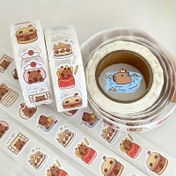 Resim 100 Adet Çizgi Film Hayvan ve Yiyecek Temalı Çıkartmalar - Su Geçirmez PVC, Kendinden Yapışkanlı, Parıltılı Kaplama, Parlak Plastik Çıkartmalar Dizüstü Bilgisayarlar, Hurda Defterleri, Telefonlar, Kaykaylar, Gitarlar İçin - DIY El Sanatları ve Tatil Hediyeleri 
