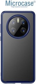 Resim Microcase Huawei Mate 50 Pro Luna Serisi Köşe Korumalı Sert Rubber Kılıf - AL3422 Mavi 